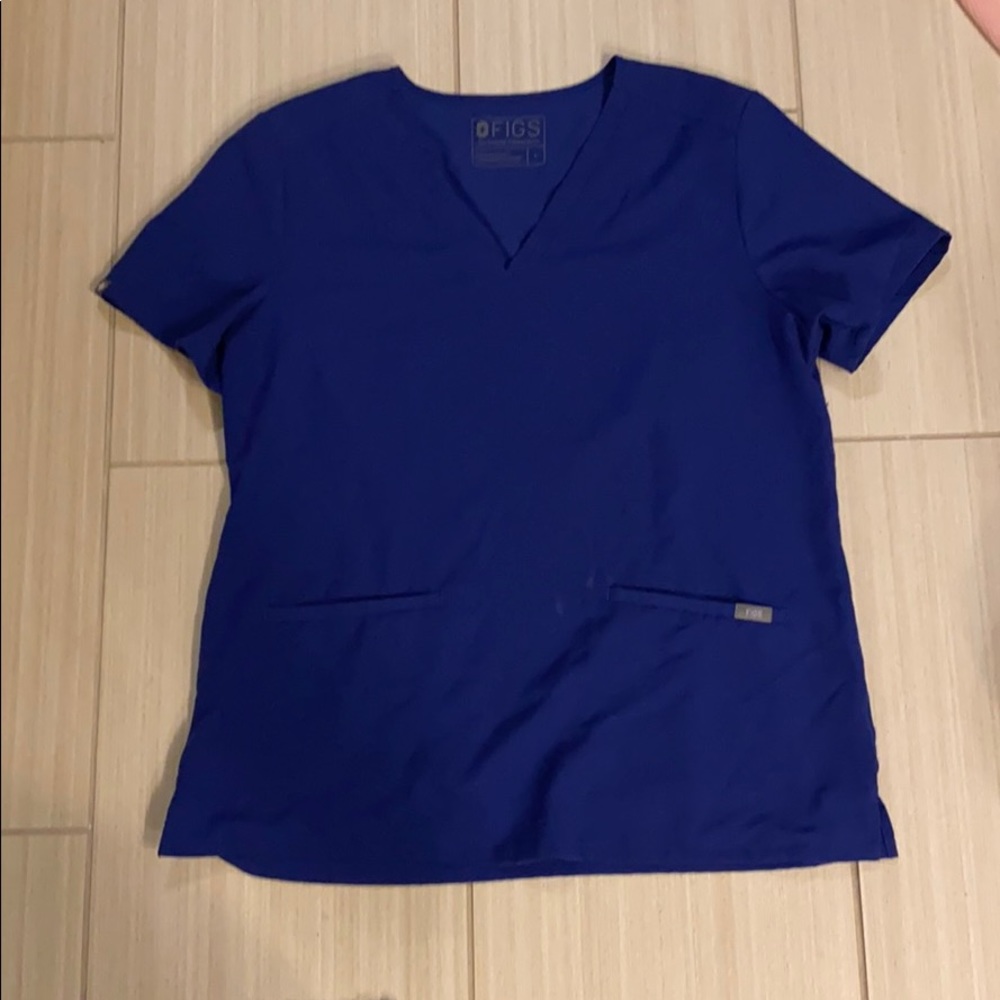 FIGS scrub top royal blue